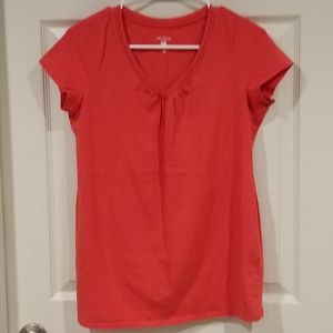 Maternity v-neck t-shirt, tomato red, small